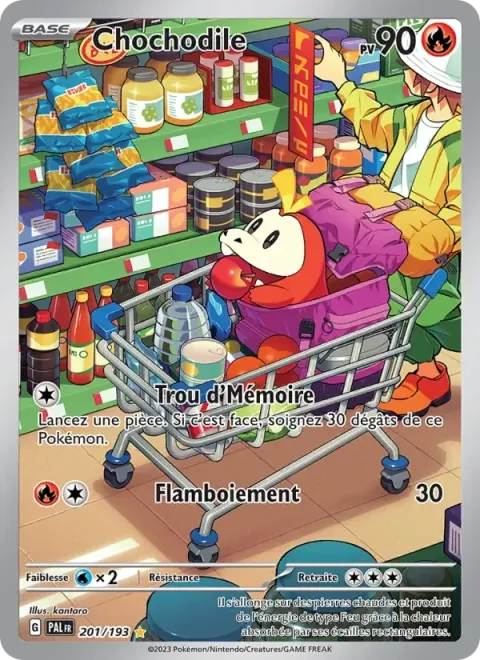 Carte Pokémon Chochodile 201/193, extension Évolutions à Paldea