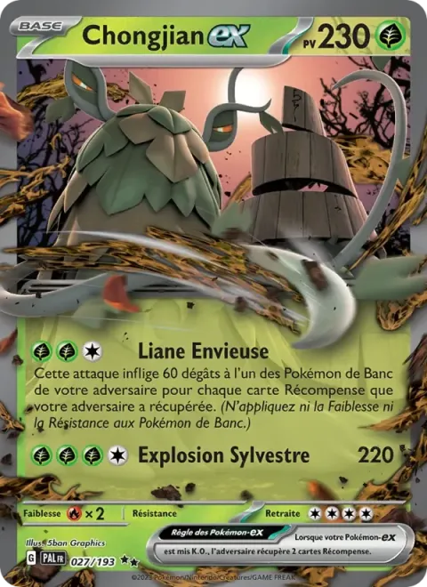 Carte Pokémon Chongjian-ex 027/193, extension Évolutions à Paldea