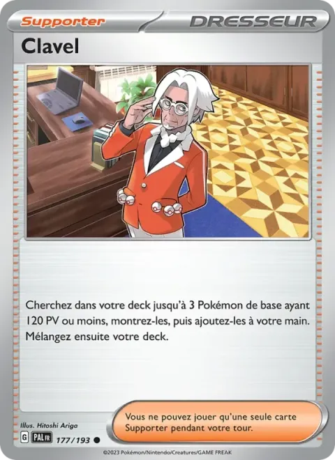 Carte Pokémon Clavel 177/193, extension Évolutions à Paldea