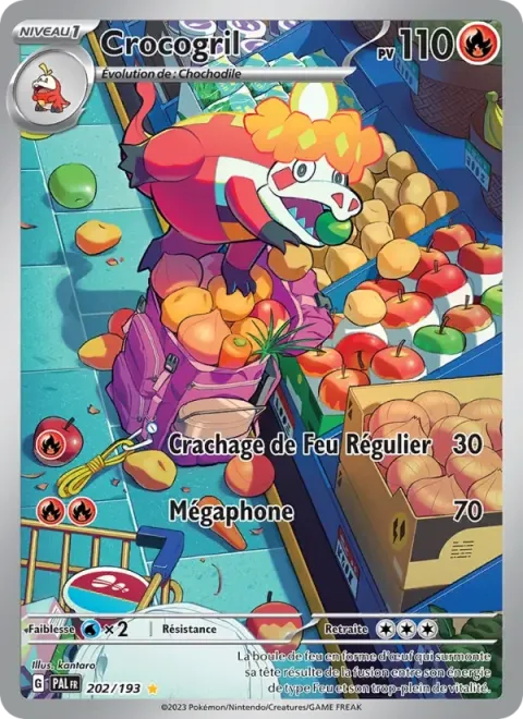 Carte Pokémon Crocogril 202/193, extension Évolutions à Paldea