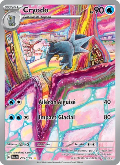 Carte Pokémon Cryodo 209/193, extension Évolutions à Paldea