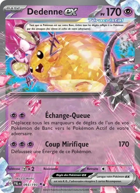 Carte Pokémon Dedenne-ex 093/193, extension Évolutions à Paldea
