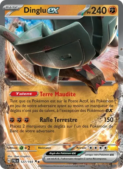 Carte Pokémon Dinglu-ex 127/193, extension Évolutions à Paldea