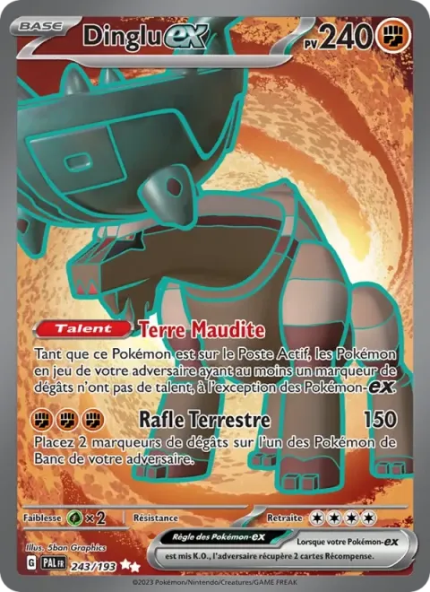 Carte Pokémon Dinglu-ex 243/193, extension Évolutions à Paldea