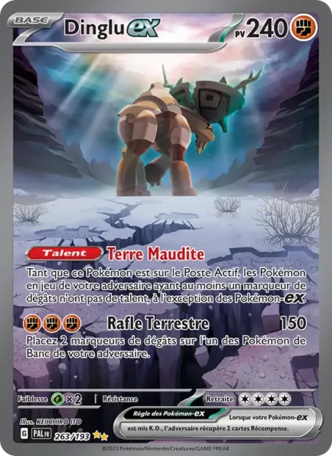 Carte Pokémon Dinglu-ex 263/193, extension Évolutions à Paldea