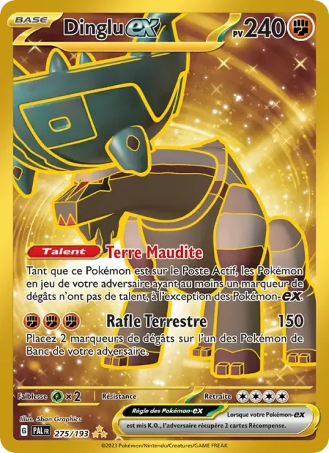 Carte Pokémon Dinglu-ex 275/193, extension Évolutions à Paldea