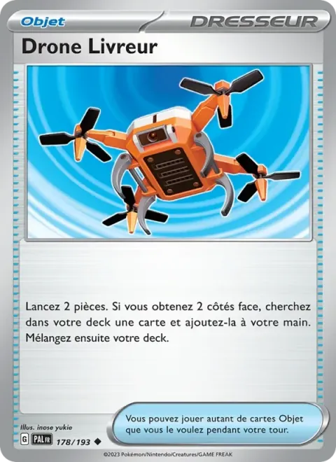 Carte Pokémon Drone Livreur 178/193, extension Évolutions à Paldea