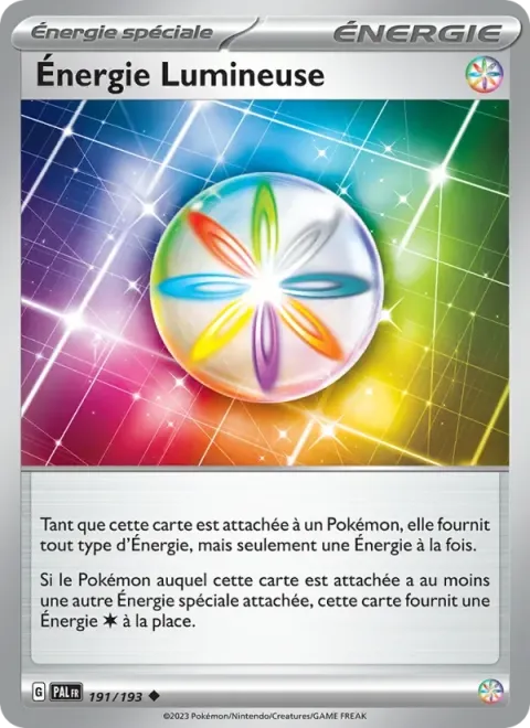 Carte Pokémon Énergie Lumineuse 191/193, extension Évolutions à Paldea