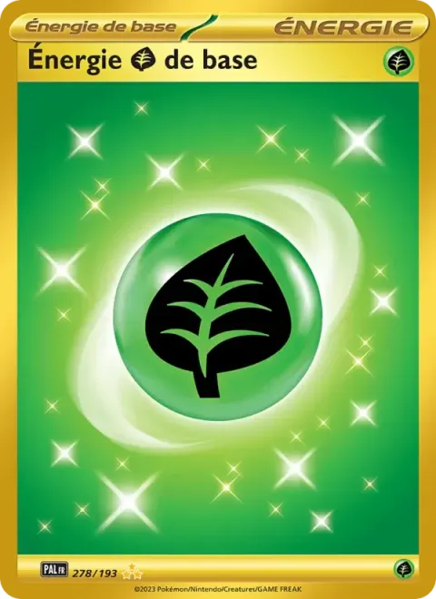 Carte Pokémon Énergie Plante de base 278/193, extension Évolutions à Paldea