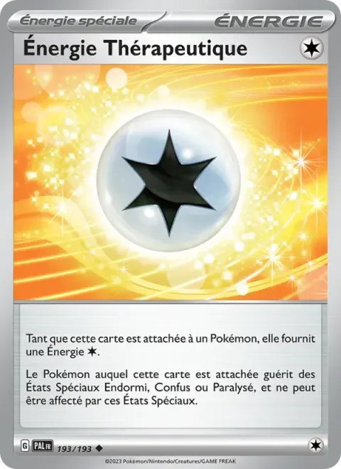 Carte Pokémon Énergie Thérapeutique 193/193, extension Évolutions à Paldea