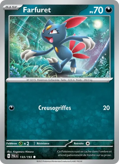 Carte Pokémon Farfuret 133/193, extension Évolutions à Paldea