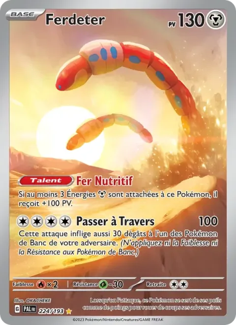 Carte Pokémon Ferdeter 224/193, extension Évolutions à Paldea