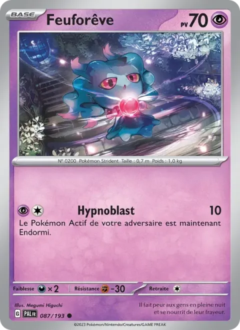 Carte Pokémon Feuforêve 087/193, extension Évolutions à Paldea