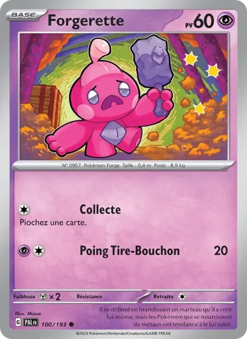 Carte Pokémon Forgerette 100/193, extension Évolutions à Paldea