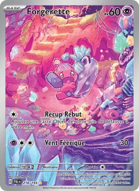 Carte Pokémon Forgerette 216/193, extension Évolutions à Paldea