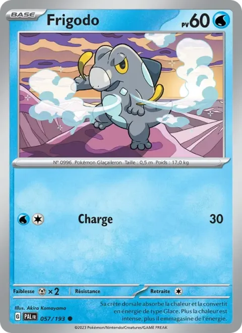 Carte Pokémon Frigodo 057/193, extension Évolutions à Paldea