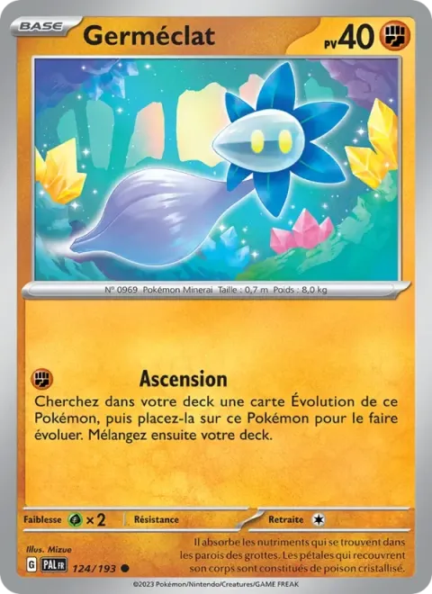 Carte Pokémon Germéclat 124/193, extension Évolutions à Paldea