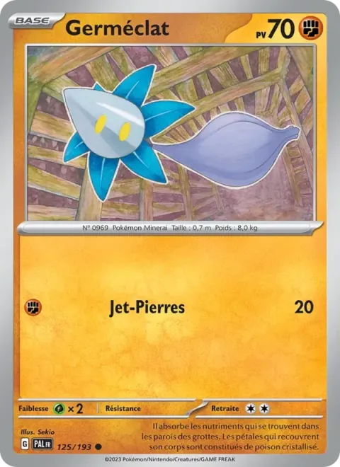 Carte Pokémon Germéclat 125/193, extension Évolutions à Paldea