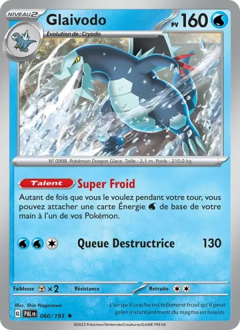 Carte Pokémon Glaivodo 060/193, extension Évolutions à Paldea