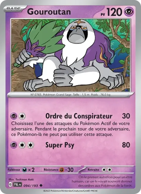 Carte Pokémon Gouroutan 094/193, extension Évolutions à Paldea