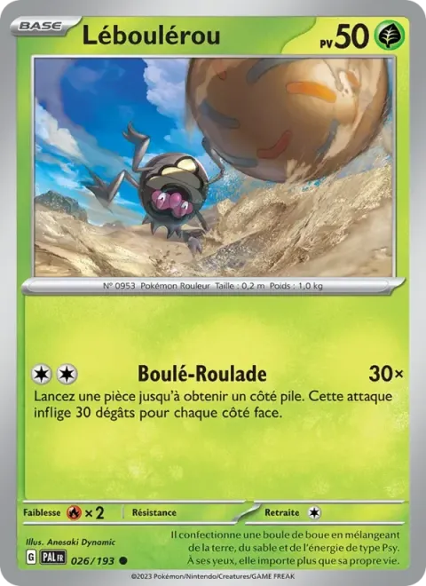 Carte Pokémon Léboulérou 026/193, extension Évolutions à Paldea