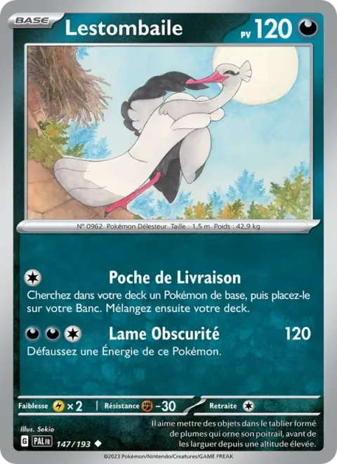 Carte Pokémon Lestombaile 147/193, extension Évolutions à Paldea