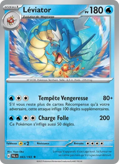 Carte Pokémon Léviator 043/193, extension Évolutions à Paldea