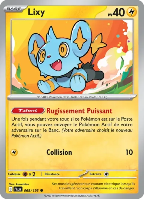 Carte Pokémon Lixy 068/193, extension Évolutions à Paldea