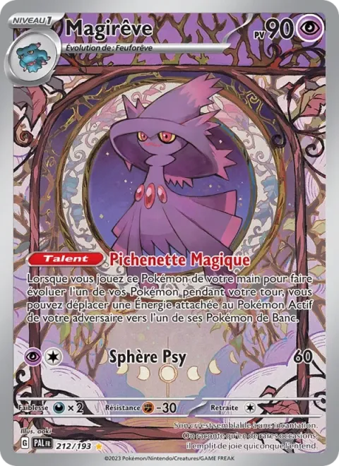 Carte Pokémon Magirêve 212/193, extension Évolutions à Paldea