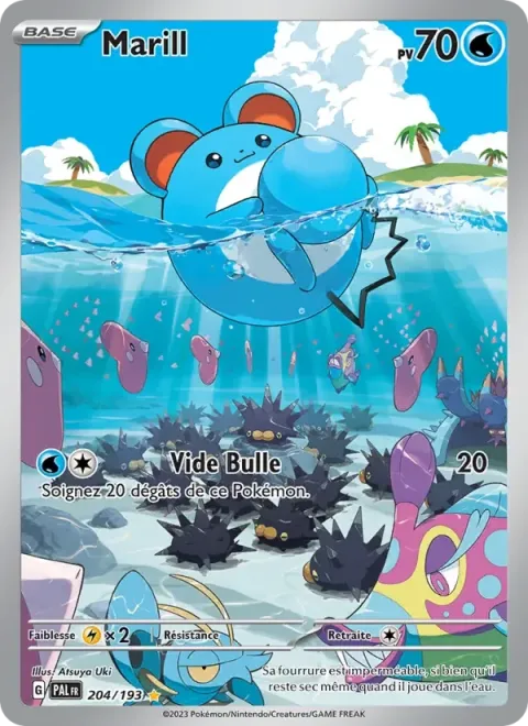 Carte Pokémon Marill 204/193, extension Évolutions à Paldea