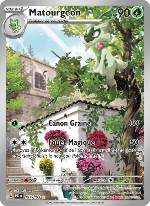 Carte Pokémon Matourgeon 197/193, extension Évolutions à Paldea