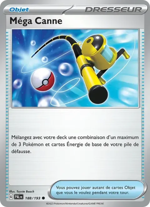 Carte Pokémon Méga Canne 188/193, extension Évolutions à Paldea
