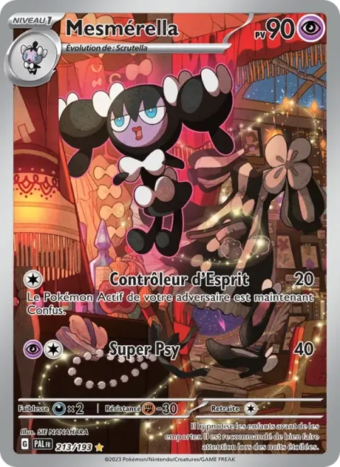 Carte Pokémon Mesmérella 213/193, extension Évolutions à Paldea