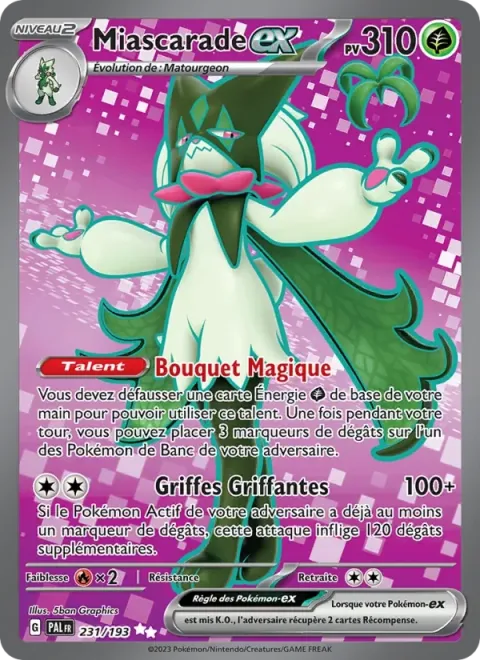 Carte Pokémon Miascarade-ex 231/193, extension Évolutions à Paldea