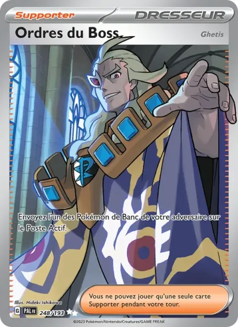 Carte Pokémon Ordres du Boss 248/193, extension Évolutions à Paldea