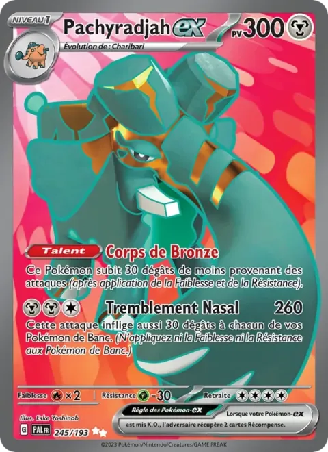 Carte Pokémon Pachyradjah-ex 245/193, extension Évolutions à Paldea