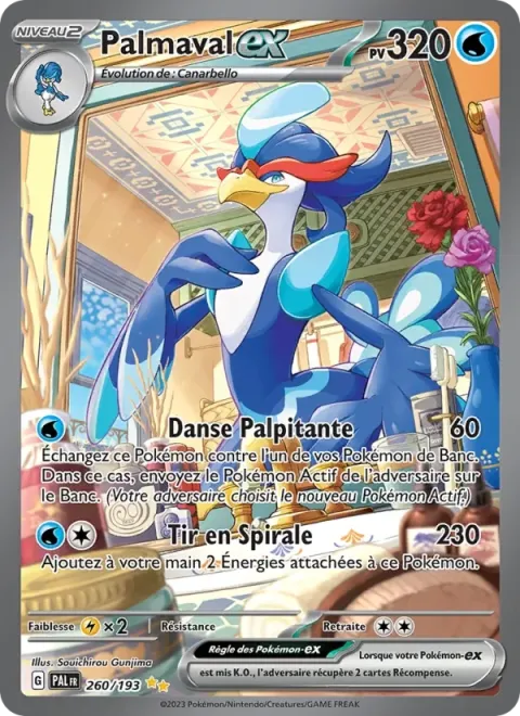 Carte Pokémon Palmaval-ex 260/193, extension Évolutions à Paldea