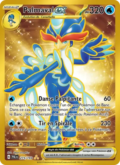 Carte Pokémon Palmaval-ex 273/193, extension Évolutions à Paldea