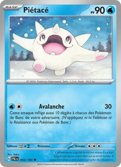 Carte Pokémon Piétacé 053/193, extension Évolutions à Paldea