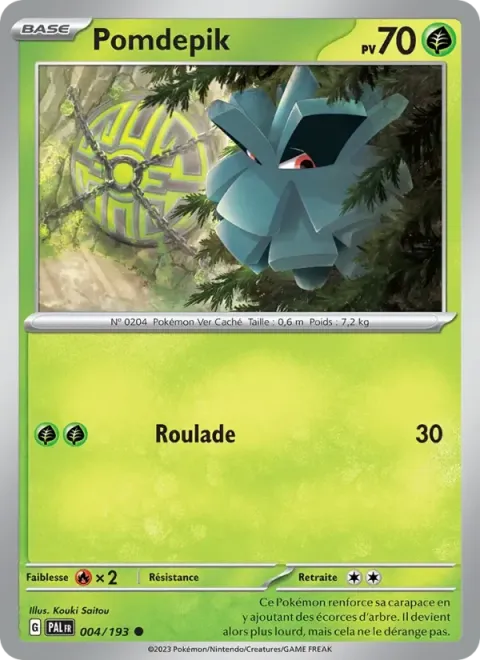 Carte Pokémon Pomdepik 004/193, extension Évolutions à Paldea