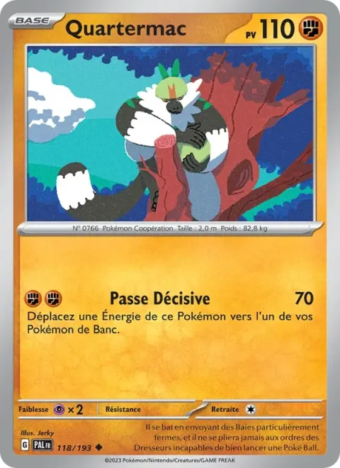 Carte Pokémon Quartermac 118/193, extension Évolutions à Paldea