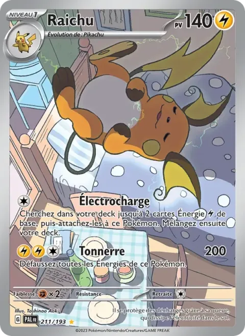 Carte Pokémon Raichu 211/193, extension Évolutions à Paldea