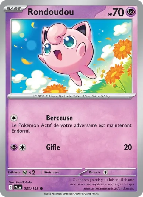 Carte Pokémon Rondoudou 083/193, extension Évolutions à Paldea
