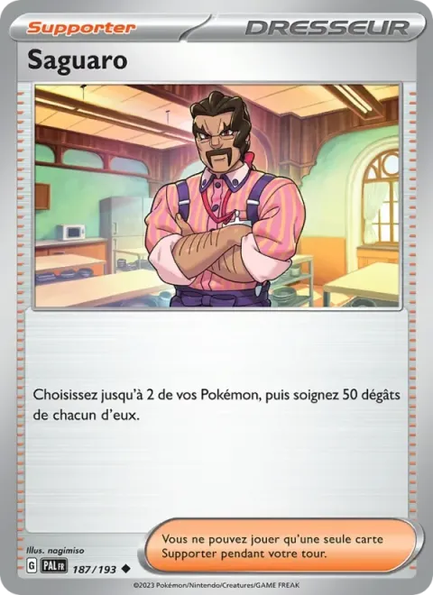 Carte Pokémon Saguaro 187/193, extension Évolutions à Paldea