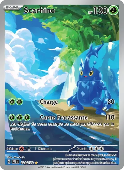 Carte Pokémon Scarhino 194/193, extension Évolutions à Paldea