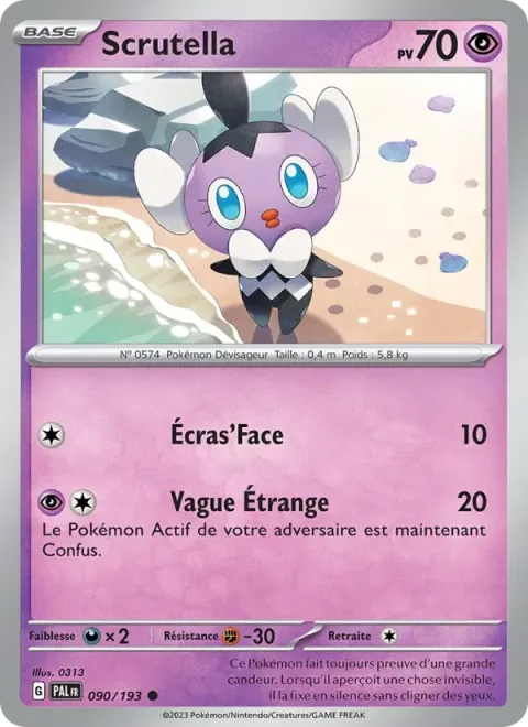 Carte Pokémon Scrutella 090/193, extension Évolutions à Paldea