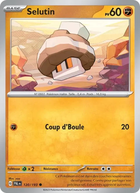 Carte Pokémon Selutin 120/193, extension Évolutions à Paldea