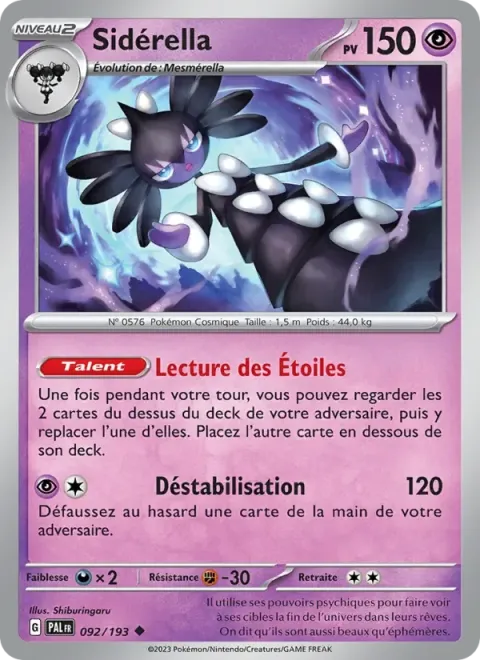Carte Pokémon Sidérella 092/193, extension Évolutions à Paldea