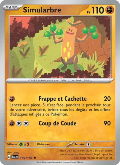 Carte Pokémon Simularbre 109/193, extension Évolutions à Paldea