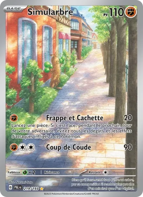 Carte Pokémon Simularbre 219/193, extension Évolutions à Paldea